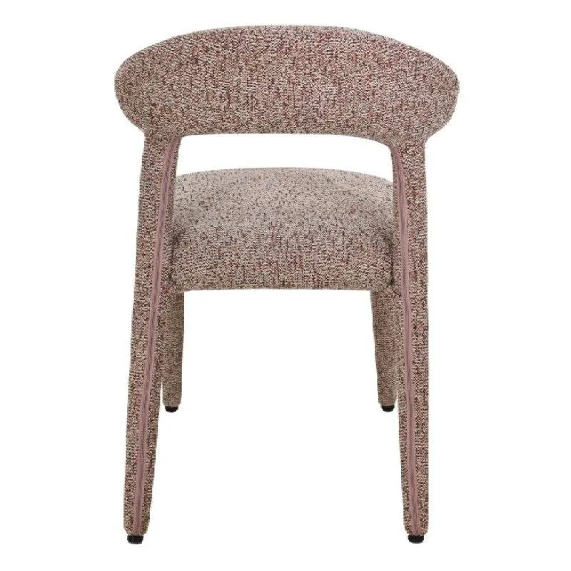 Sedia imbottita IROKIH, melange beige e bordeaux
