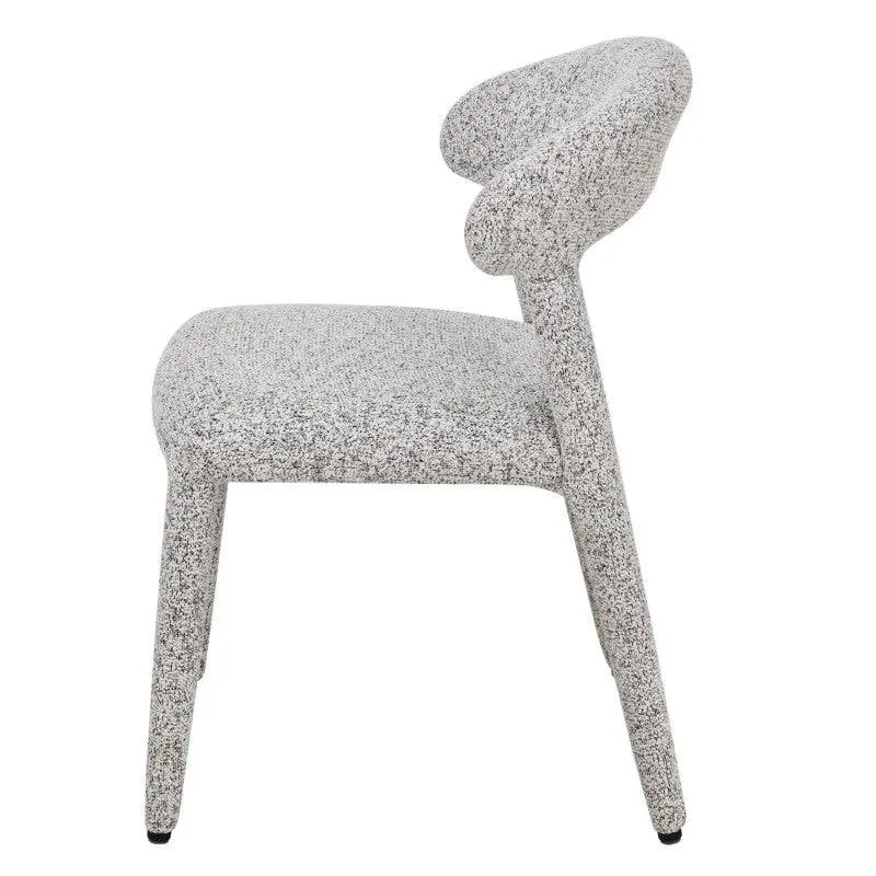 Sedia imbottita IROKIH, melange beige-grigio