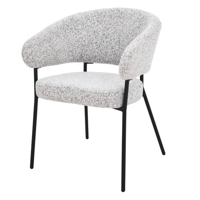 Sedia AMUL rivestita, seduta beige/gambe nere