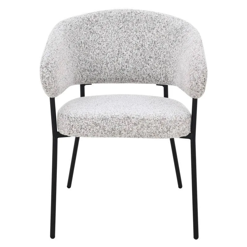 Sedia AMUL rivestita, seduta beige/gambe nere