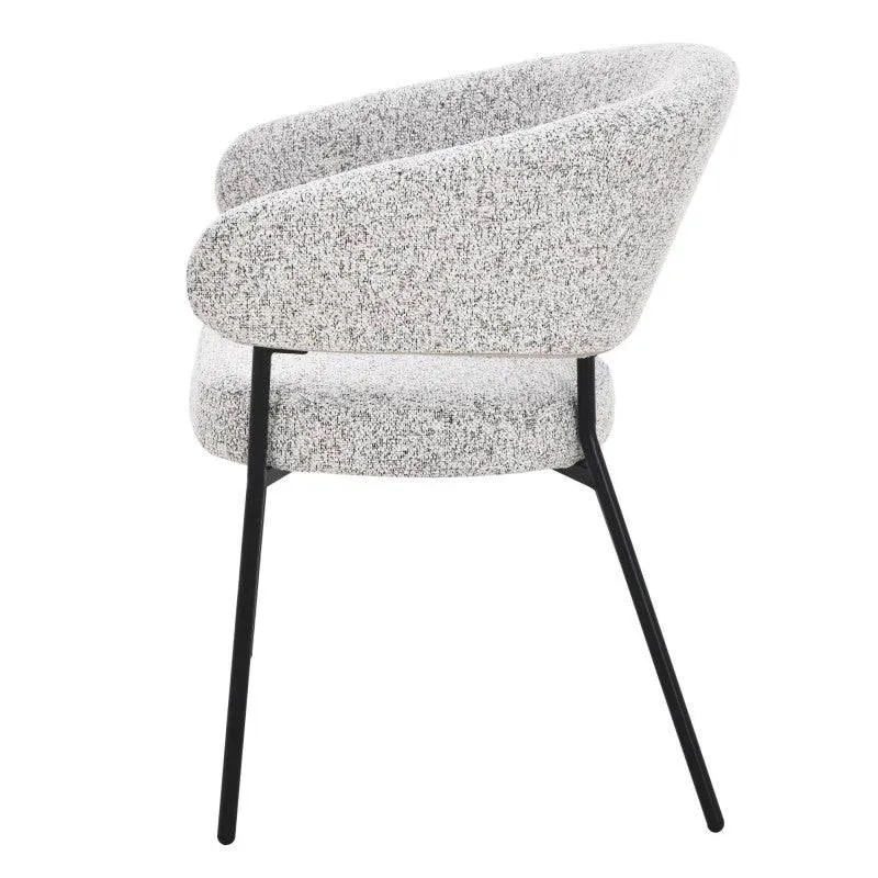 Sedia AMUL rivestita, seduta beige/gambe nere
