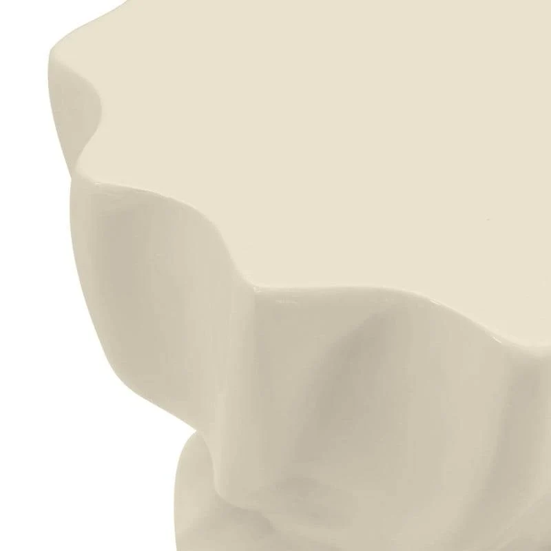 Tavolino laterale LOOMB 35 cm, beige lucido