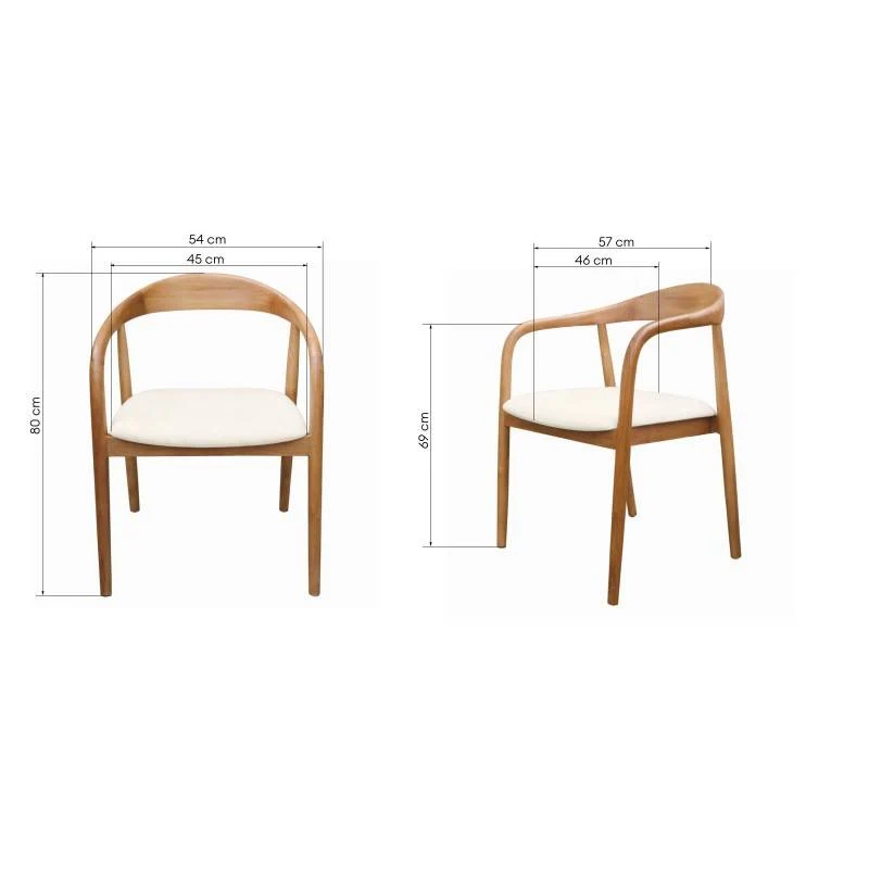 Sedia UDVIKA 2.0, legno naturale/panna