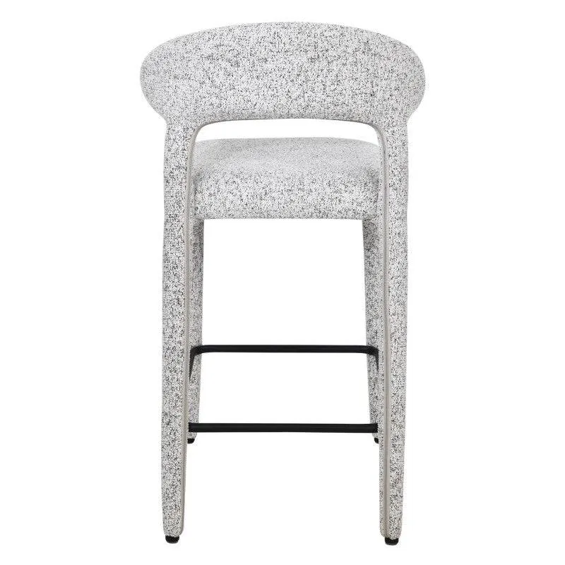 Sgabello imbottito IROKI, beige-grigio melange