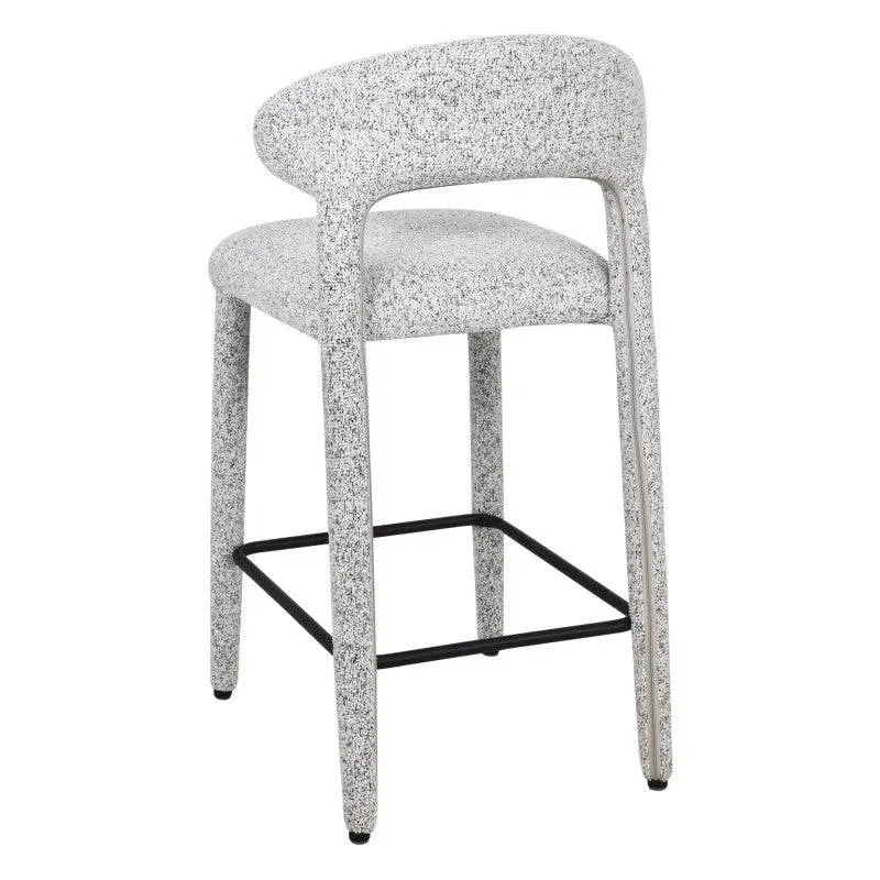 Sgabello imbottito IROKI, beige-grigio melange