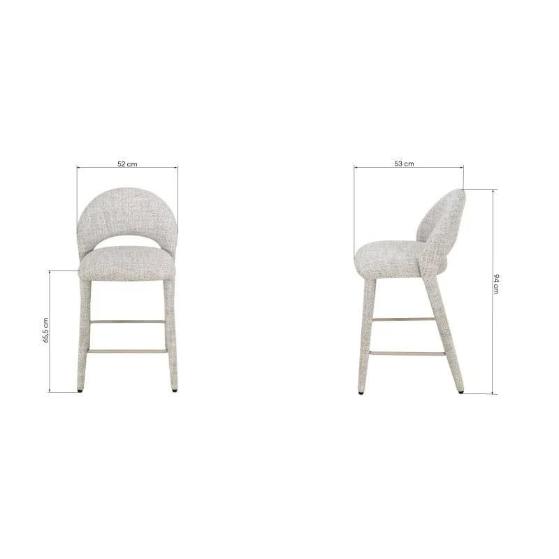 Sgabello bar LLAT, beige-marrone