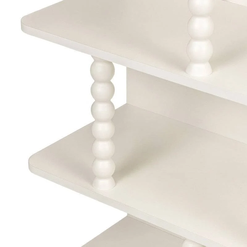 Scaffale alto PERLEN bianco, supporti a sfera