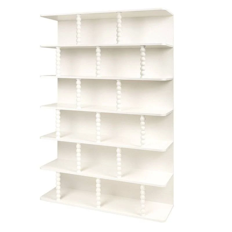 Scaffale alto PERLEN bianco, supporti a sfera