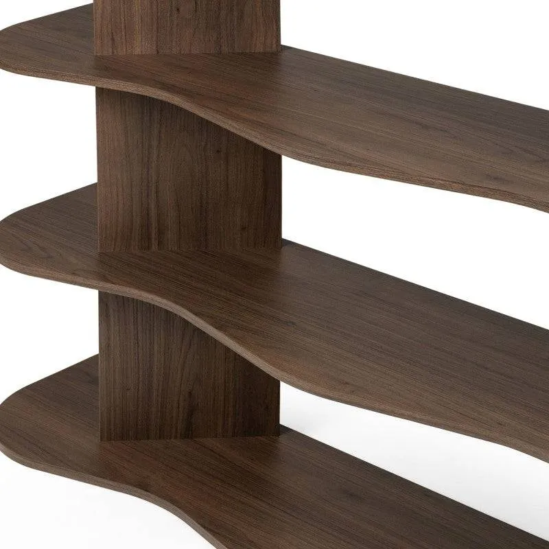 Scaffale Basso RHIO Villa Walnut con Onda