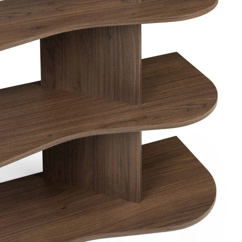 Scaffale Basso RHIO Villa Walnut con Onda