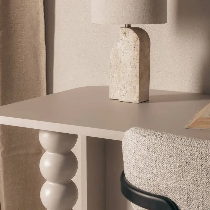 Scrivania ORELIA cashmere con gamba decorativa
