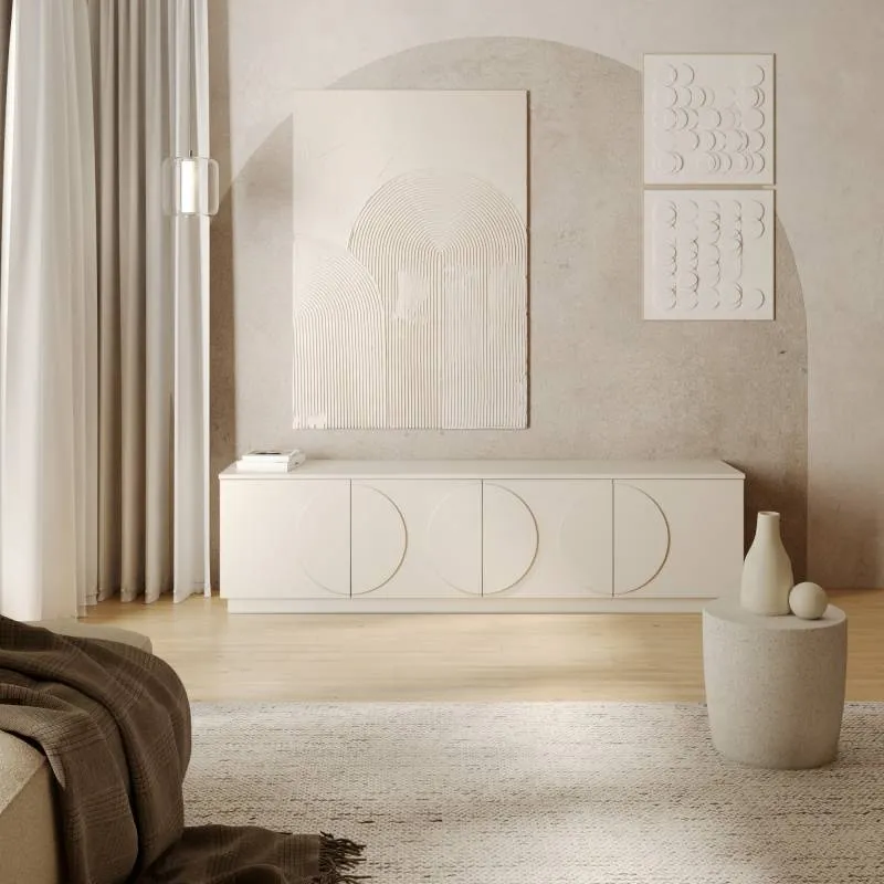 Mobile TV LOONA cashmere con archi