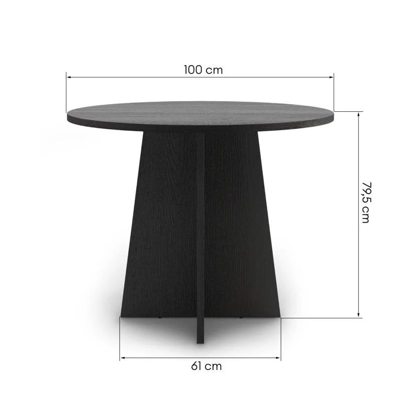 Tavolo rotondo ERLO 100 cm Nero