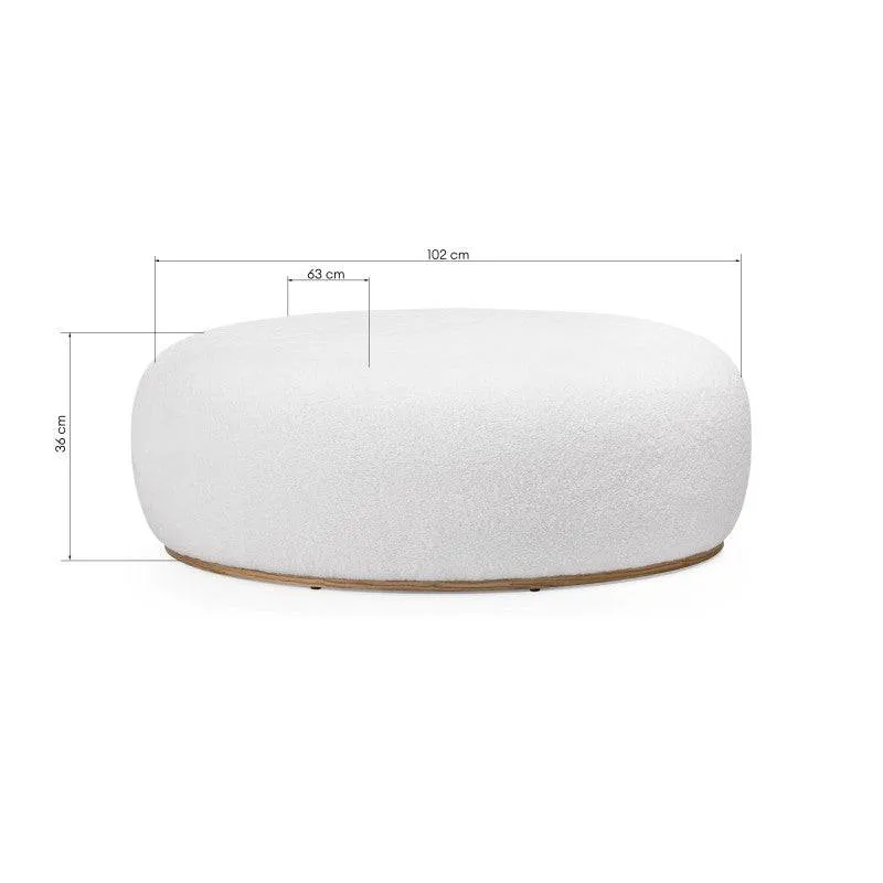 Pouf PEBBLE forme arrotondate bianco