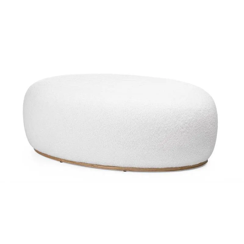 Pouf PEBBLE forme arrotondate bianco
