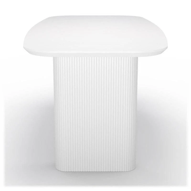 Tavolo da pranzo ESILLA bianco con lamelle