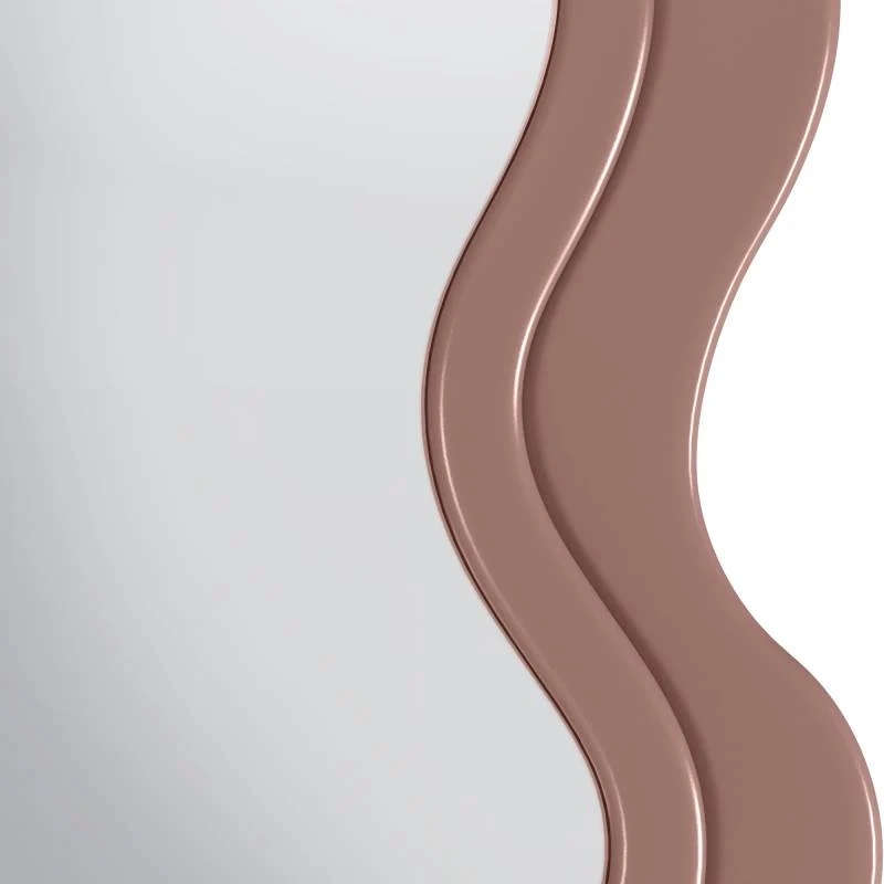 Specchio SELLEG 177x75 cm, forma organica, beige mousse
