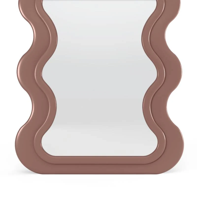Specchio SELLEG 177x75 cm, forma organica, beige mousse