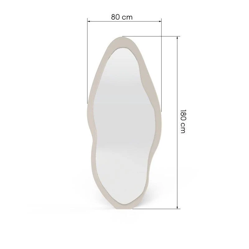 Specchio MARIMAR 180x80 cm, forma irregolare, beige chiaro