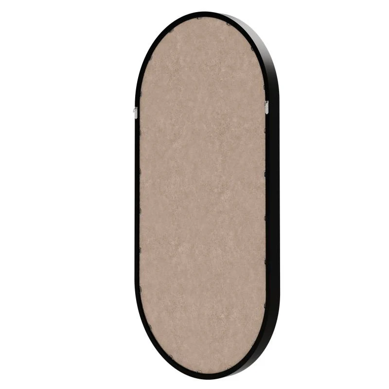 Specchio SIMPLE 45x90 cm, forma ovale, nero