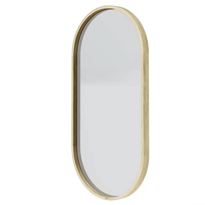 Specchio SIMPLE 45x90 cm, forma ovale, legno naturale