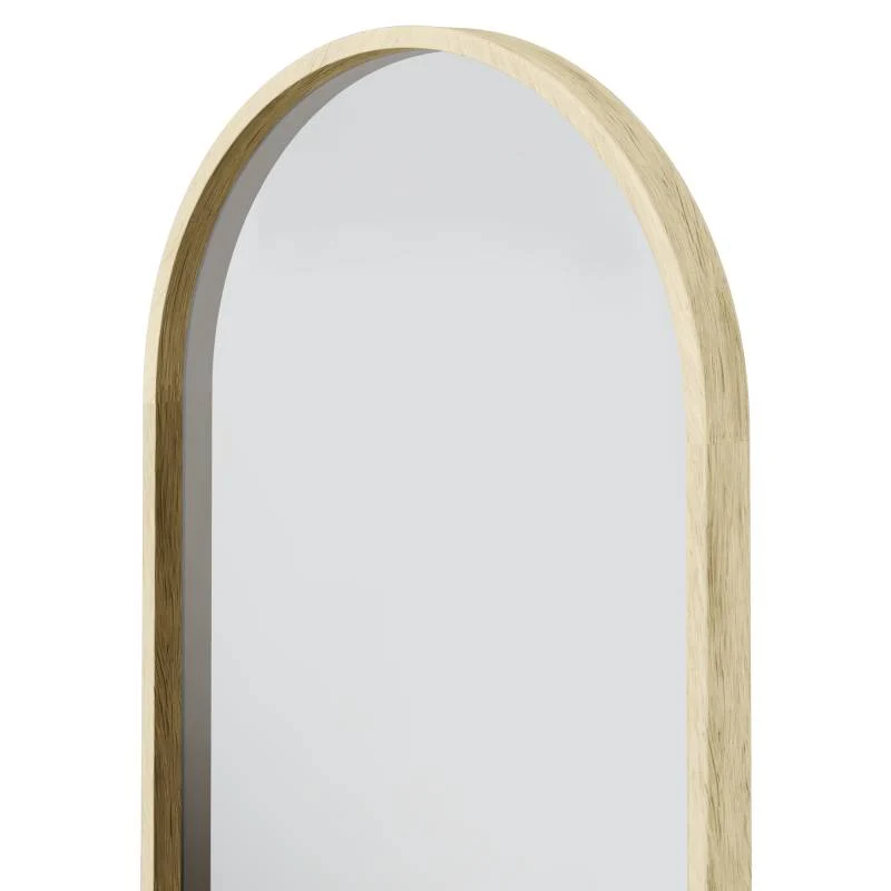 Specchio SIMPLE 45x90 cm, forma ovale, legno naturale