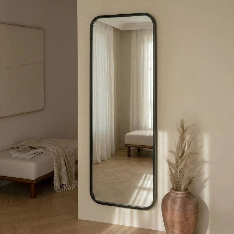 Specchio SIMPLE II 60x160 cm, cornice nera in legno