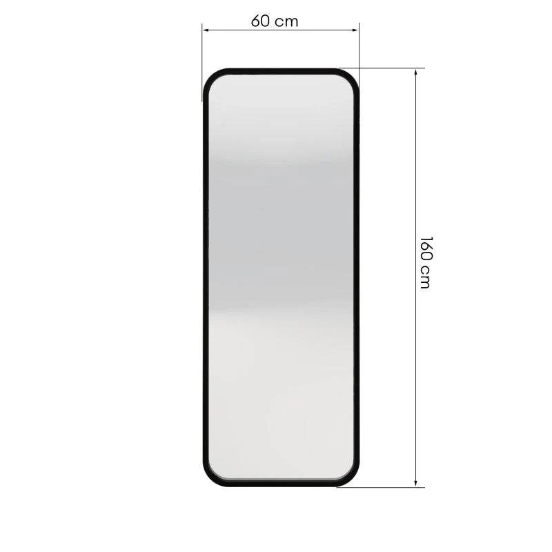 Specchio SIMPLE II 60x160 cm, cornice nera in legno