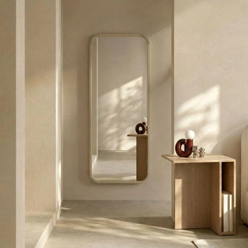 Specchio SIMPLE II 60x160 cm, forma rettangolare, legno naturale