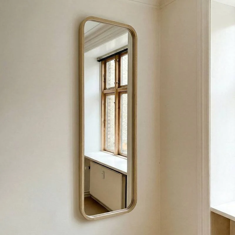 Specchio SIMPLE II 60x160 cm, forma rettangolare, legno naturale