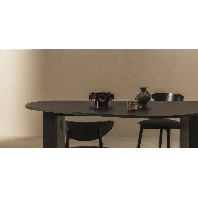 Tavolo ZEV 200 cm piano irregolare, nero struttura legno