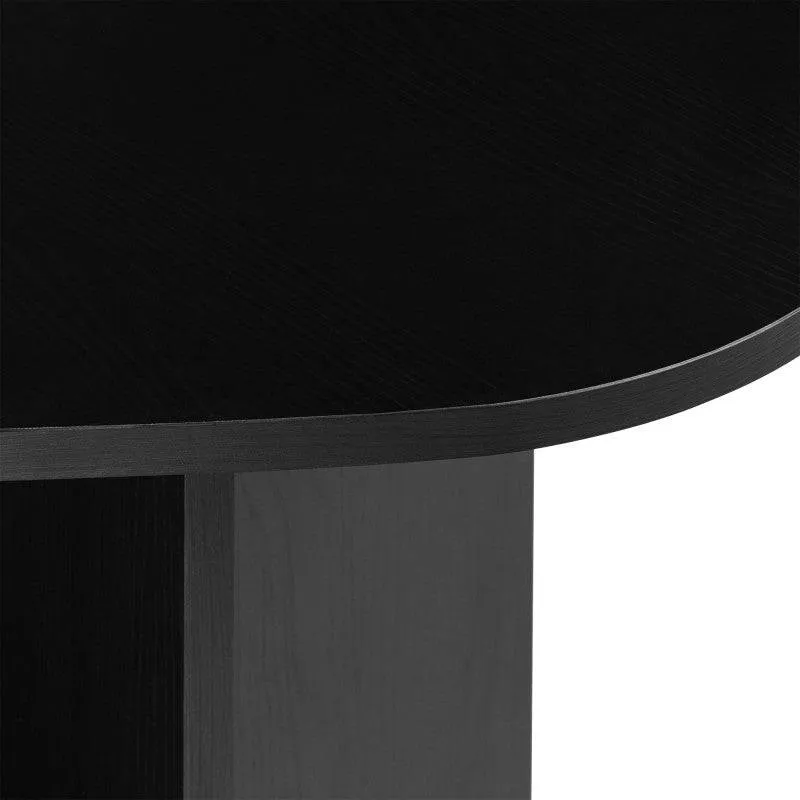 Tavolo ZEV 200 cm piano irregolare, nero struttura legno