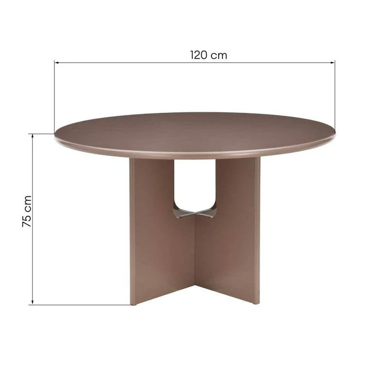 Tavolo da pranzo HOLL, 120 cm rotondo, marrone