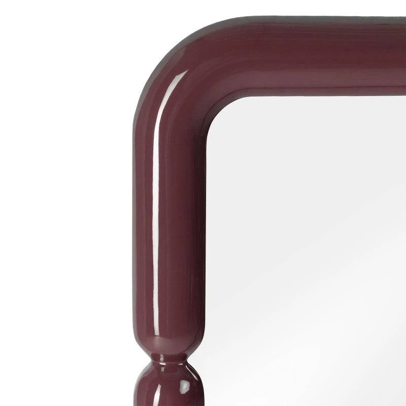 Specchio AVIN quadrato 90x90 cm, bordeaux lucido