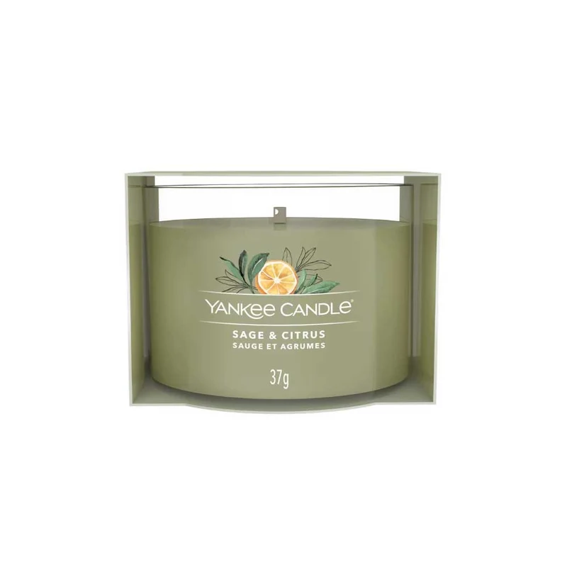 CANDELA VOTIVE IN VETRO SINGOLA SAGE & CITRUS