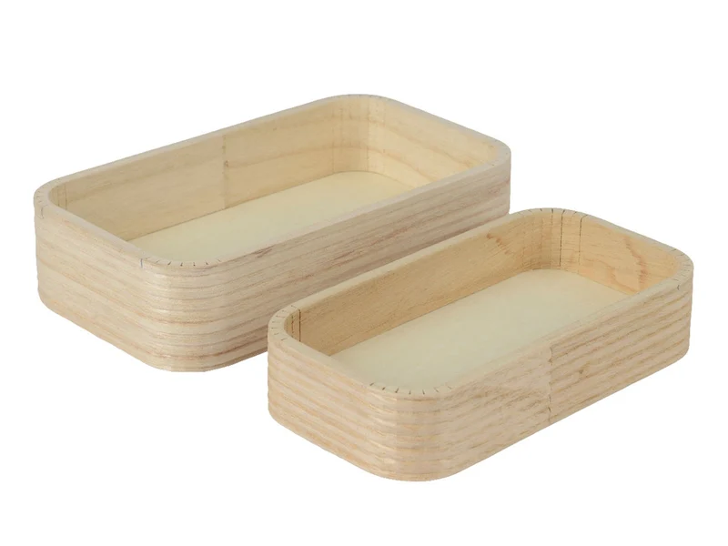 Contenitore in legno di pioppo misure 19x11cm x altezza 4,6cm