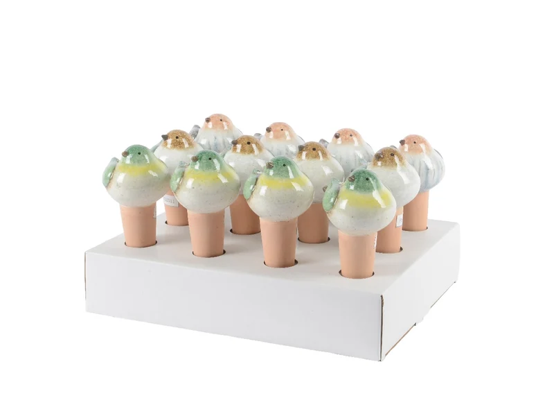 Uccellino picchetto da pianta per irrigazione in terracotta misure 7x9,5cm x altezza 15cm