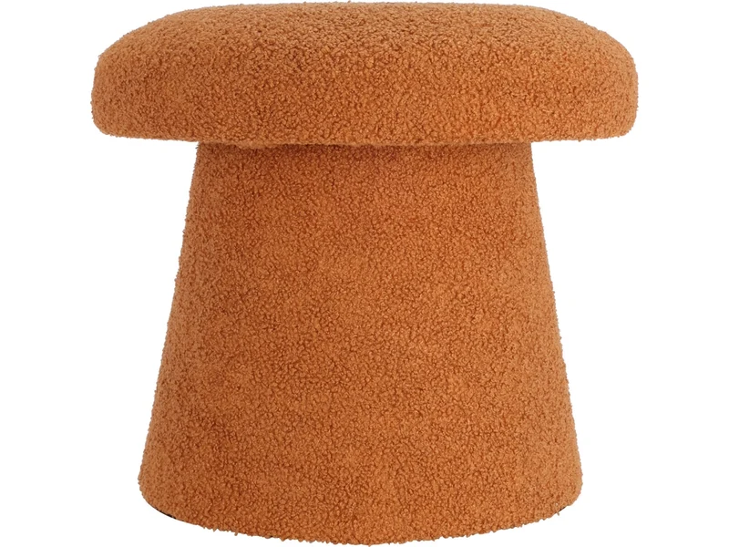 Pouf teddy in poliestere ocra contemporaneo 43x38 cm - Koopman
