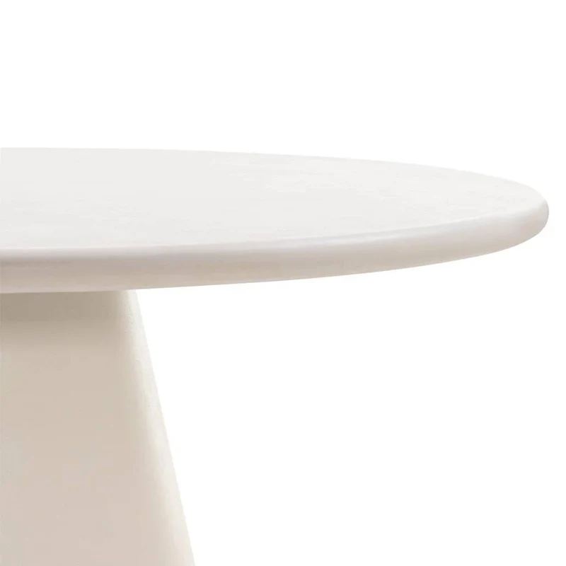 Tavolo da pranzo ADEL 120 cm rotondo, ecru microcemento