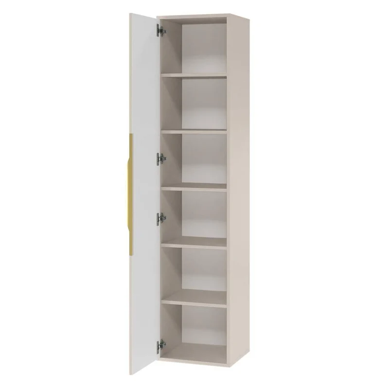Mobile bagno ANVERS, rigato, maniglia oro, cashmere