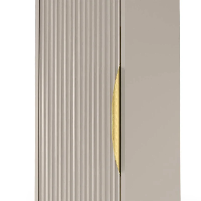 Mobile bagno ANVERS, rigato, maniglia oro, cashmere