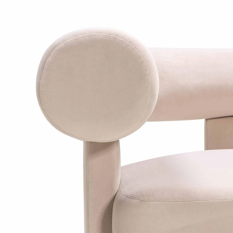 Poltrona ATYPIQUE, beige chiaro, velluto