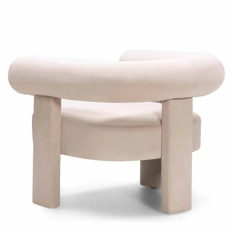 Poltrona ATYPIQUE, beige chiaro, velluto