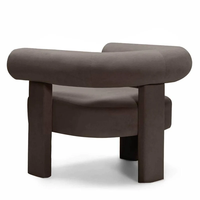 Poltrona ATYPIQUE, marrone, velluto