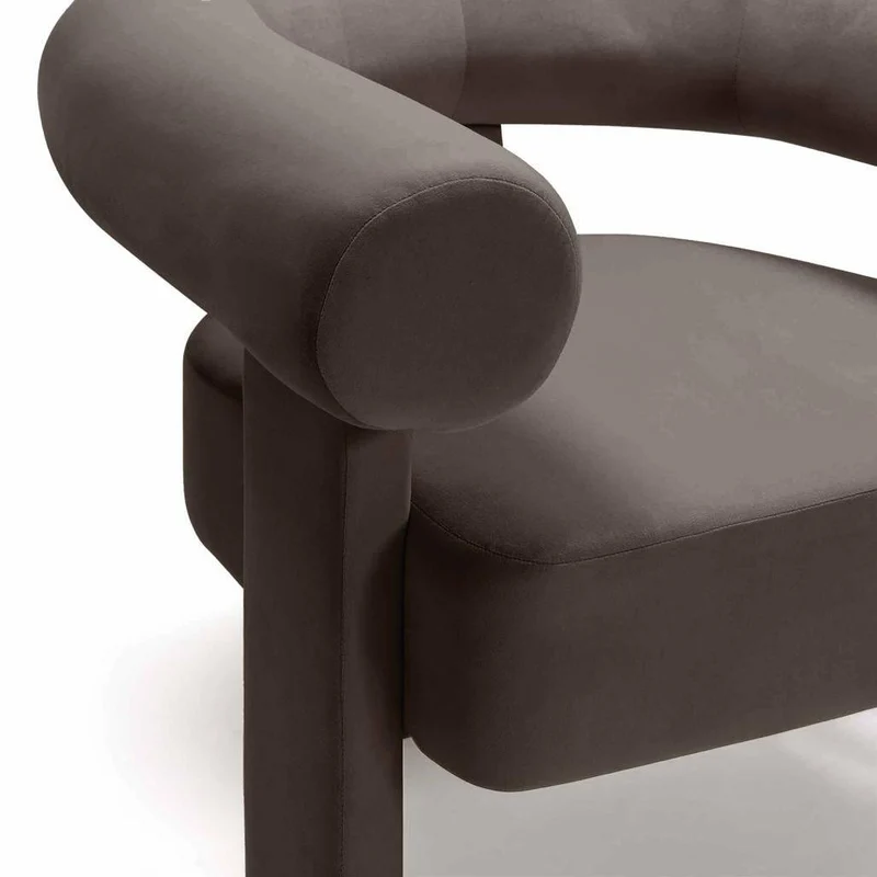 Poltrona ATYPIQUE, marrone, velluto