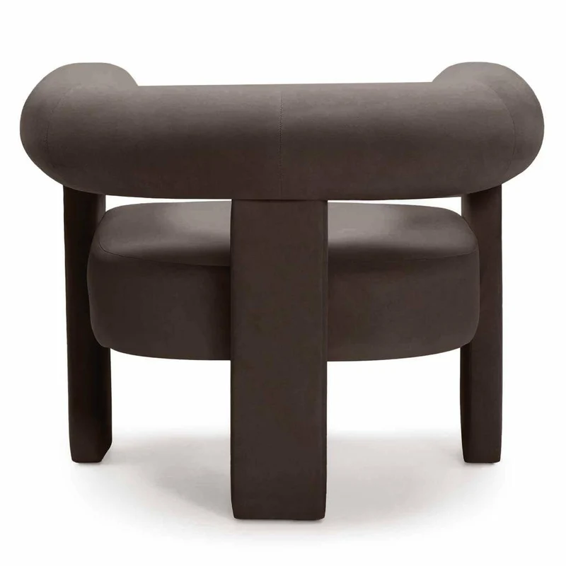 Poltrona ATYPIQUE, marrone, velluto