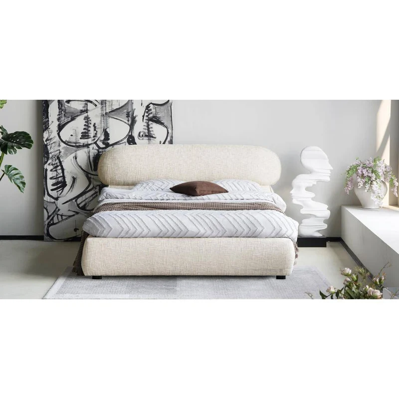 Letto AVION 160x200 cm, beige chiaro, contenitore