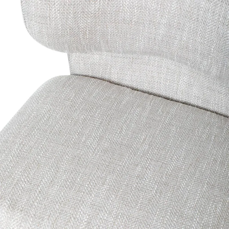 Poltrona rivestita BIZZA, beige e grigio