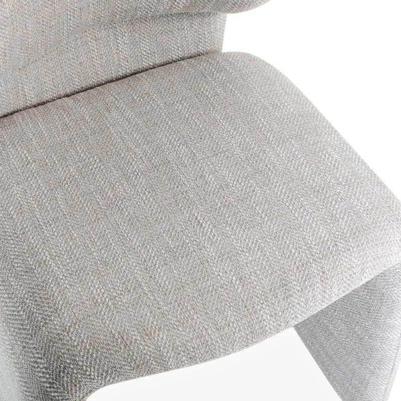 Poltrona rivestita BIZZA, beige e grigio
