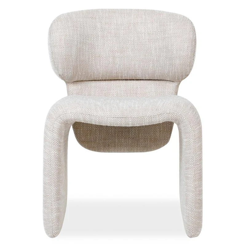 Poltrona rivestita BIZZA, beige